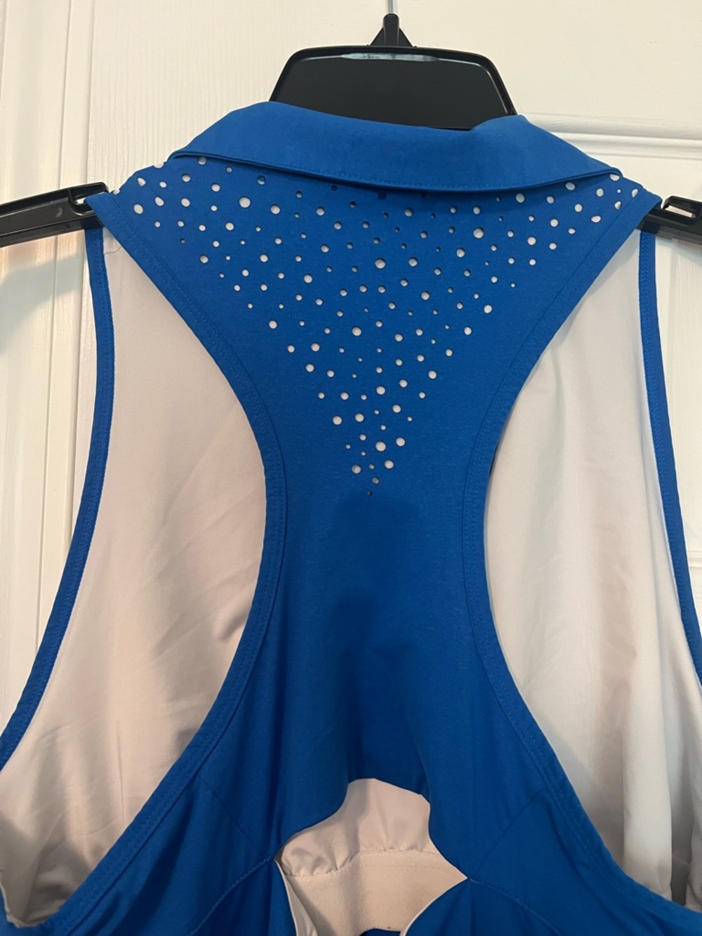Adidas Womens Perforated Color Pop Golf Tennis Dress Blue Racerback Size XL - Picture 6 of 10
